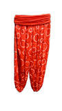 THELMA - Harem Pants Abstract Circles Pattern Viscose Trousers