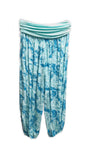 THELMA - Harem Pants Abstract Circles Pattern Viscose Trousers
