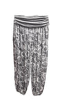 THELMA - Harem Pants Abstract Circles Pattern Viscose Trousers