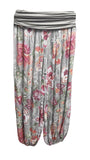 HAYLEY - Harem Pants Large Floral Pattern Viscose Trousers