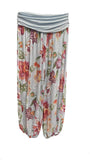 HAYLEY - Harem Pants Large Floral Pattern Viscose Trousers