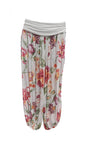 HAYLEY - Harem Pants Large Floral Pattern Viscose Trousers