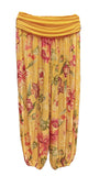 HAYLEY - Harem Pants Large Floral Pattern Viscose Trousers