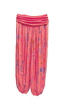 ANTONIA - Harem Pants Floral Pattern Viscose Trousers