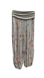 ANTONIA - Harem Pants Floral Pattern Viscose Trousers