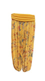 ANTONIA - Harem Pants Floral Pattern Viscose Trousers