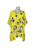 MINA - ITALIAN COTTON PATTERNED TOP WITH BACK DETAIL KD166