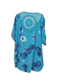 MINA - ITALIAN COTTON PATTERNED TOP WITH BACK DETAIL KD166