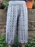 SHAYLA- 15074 C - Harem Pants Pattern Viscose Trousers