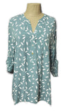 KD179 ITALIAN VISCOSE TOP LEAFY PATTERN