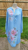 KD169 ITALIAN VISCOSE TOP FLOWER PATTERN