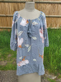 GYPSY - STYLE 11 - FLORAL PATTERN  ITALIAN COTTON TOP