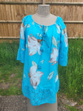 GYPSY - STYLE 11 - FLORAL PATTERN  ITALIAN COTTON TOP