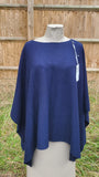 Italian Plain Viscose Polyester Blend poncho 1191