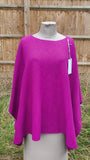 Italian Plain Viscose Polyester Blend poncho 1191