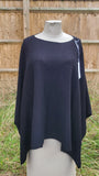 Italian Plain Viscose Polyester Blend poncho 1191