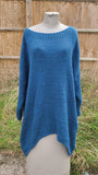 Italienischer Longline-Mohair-Strickpullover 7S644/20M593