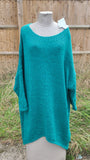 Italienischer Longline-Mohair-Strickpullover 7S644/20M593