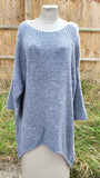 Italienischer Longline-Mohair-Strickpullover 7S644/20M593