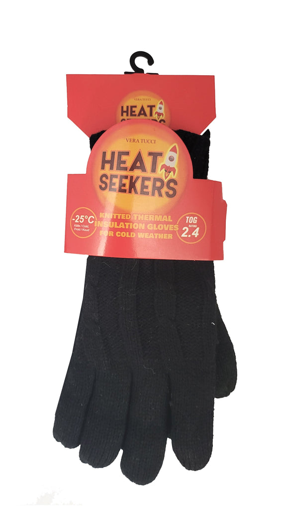 HEATSEEKERS by Vera Tucci - Thermal Touch Screen Cable Knit Glove G32/33