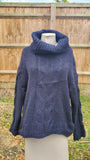 Italian Roll Neck Mohair Cable Knitted jumper