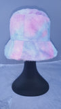 Pastel Print Patterned Fluffy Fleece Lined Bucket Hat For Winter (ADULT & CHILD SIZES)