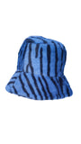 Tiger Print Patterned Fluffy Fleece Lined Bucket Hat For Winter (ADULT & CHILD SIZES)