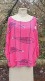 Cotton Fish Pattern Medium Weight Cotton Top One Size Fish Top