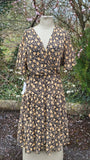 DR460 BLACK TENKI LIGHTWEIGHT FLORAL PRINT SUMMER DRESS IN SIZES UK 8-18