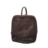 LEILANI – Luxus-Rucksack-Ledertasche mit gewaschenem, gewebtem Detail NEU 