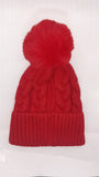 CLASSIC CABLE KNIT TURN UP ANGORA POM HAT AW23-RMD-92