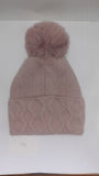 CABLE TURN UP ANGORA POM HAT AW23-RMD-91