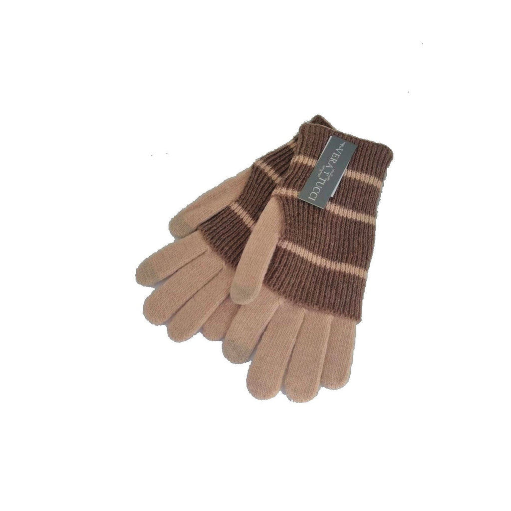 Gloves Ladies Stripe Glove - G11 - Vera Tucci OriginalsAccessories BEIGE/TAUPE