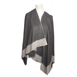 Poncho KELLY - Studed Poncho - Vera Tucci OriginalsAccessories DARK GREY / BEIGE