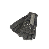 Gloves LENA - G20 MITTS with cover flaps - Vera Tucci OriginalsAccessories DARK GREY