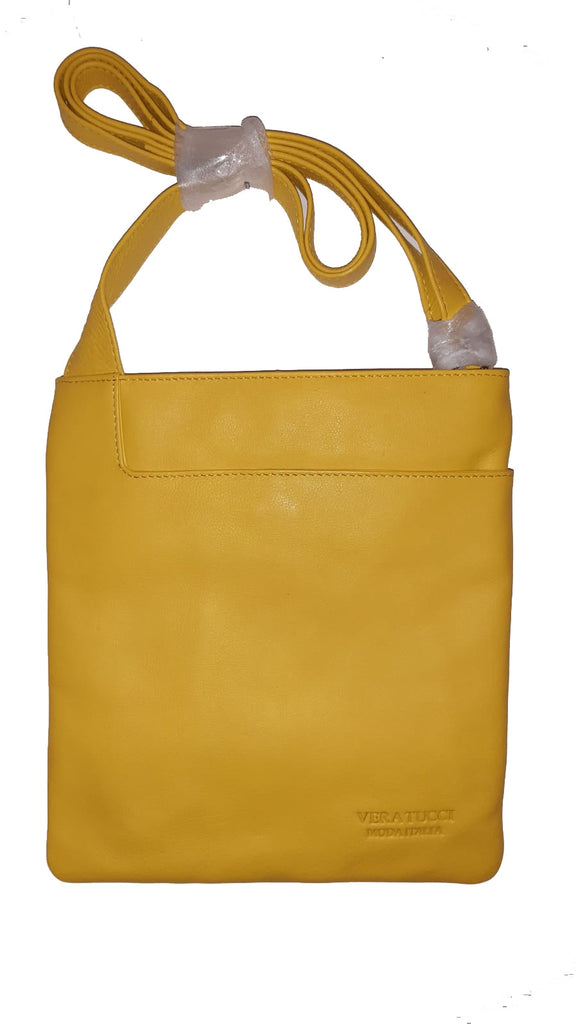 Leather Bag Leigh - Cross Body Leather Bag - Vera Tucci OriginalsBags Mustard