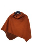 Poncho KATH - Italian Boiled Wool Poncho - Vera Tucci OriginalsBoiled Wool Clothing BURNT ORANGE