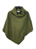 Poncho KATH - Italian Boiled Wool Poncho - Vera Tucci OriginalsBoiled Wool Clothing ARMY GREEN