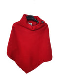 Poncho KATH - Italian Boiled Wool Poncho - Vera Tucci OriginalsBoiled Wool Clothing RED