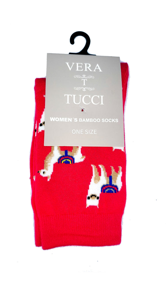 Luxury Women's Bamboo Sock W20 LLAMAS