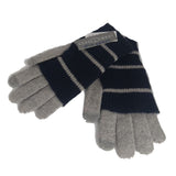 Gloves Ladies Stripe Glove - G11 - Vera Tucci OriginalsAccessories L.GREY/NAVY