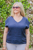 Linen ALEXA - 3156 LIGHT WEIGHT ITALIAN Linen Top - Vera Tucci OriginalsGianni Moda