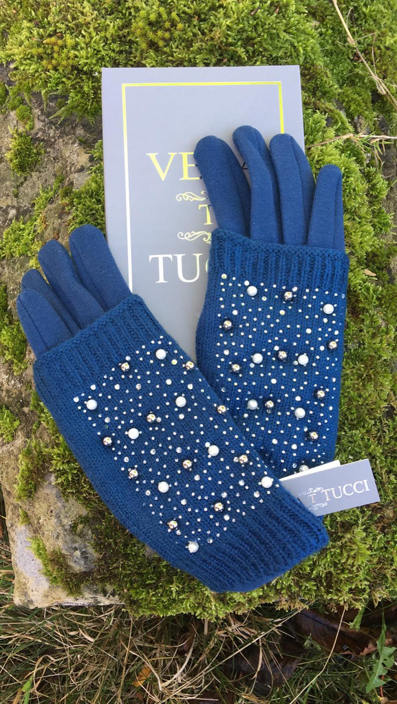 Gloves Syrena Pearl Multi Mitten 2 in 1 Glove - G23 - Vera Tucci OriginalsAccessories TEAL