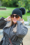 Hat May - Beanie with Fur Pom Pom - HT07 - Vera Tucci OriginalsAccessories Black 09#