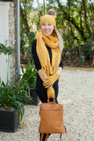 Scarves Adele Knitted Glitter Scarf - SC5069 - Vera Tucci OriginalsAccessories YELLOW