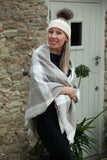 Scarves Diane Large Checked Wrap Scarf - SC2010 - Vera Tucci OriginalsAccessories TAUPE/GREY SOLD OUT