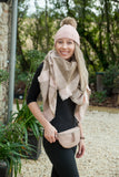 Scarves Diane Large Checked Wrap Scarf - SC2010 - Vera Tucci OriginalsAccessories ROSE/TPE