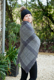 Scarves Diane Large Checked Wrap Scarf - SC2010 - Vera Tucci OriginalsAccessories BLK/GRY