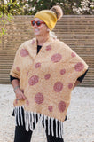 Scarves Wendy Circle Pattern Knitted Scarf - SC5094 - Vera Tucci OriginalsAccessories MUSTARDRUST