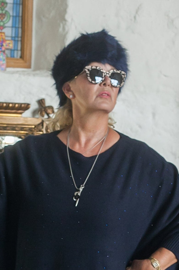 Hat Camilla Faux Fur Headband - Vera Tucci OriginalsFaux Fur NAVY